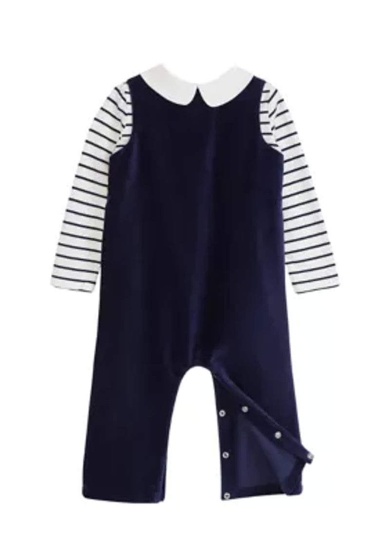 Baby Boys Velvet Romper Set