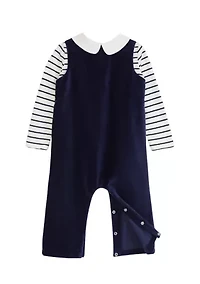 Baby Boys Velvet Romper Set