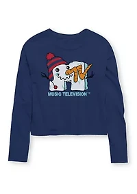 Toddler Girls Long Sleeve Graphic T-Shirt