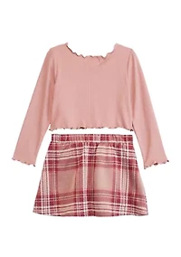 Toddler Girls Plaid Skirt Set