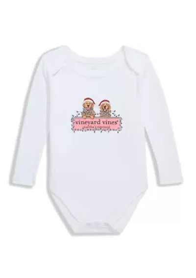 Baby Boys Puppy Logo Box Onesie