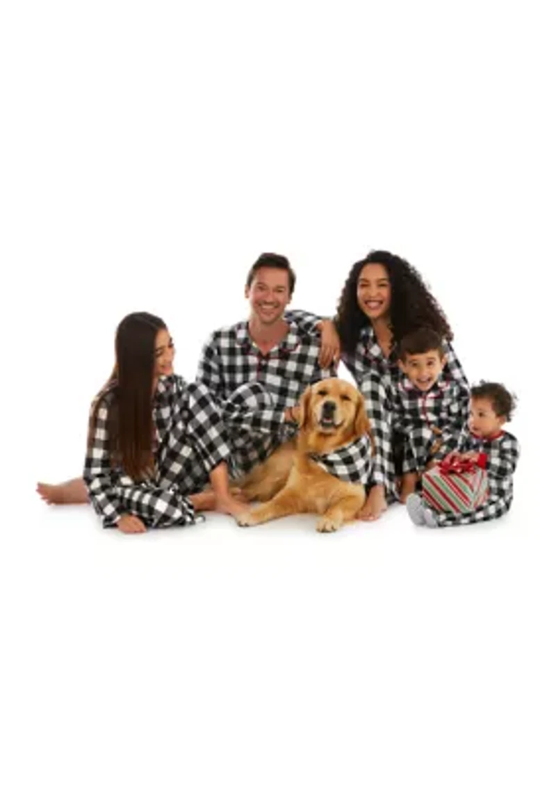 Unisex Toddler Black Buffalo Check Pajama Set