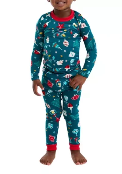 Unisex Toddler Holiday Lights Long Sleeve Pajama Set