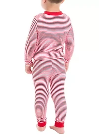 Toddler Red Stripe Pajama Set