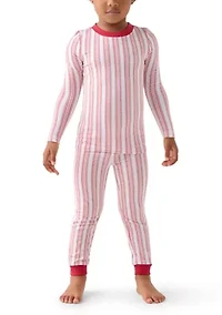 Unisex Toddler Red Stripe Pajama Set