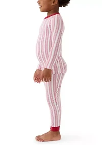 Unisex Toddler Red Stripe Pajama Set