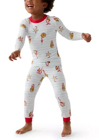 Unisex Toddler Shell Stripe Pajama Set