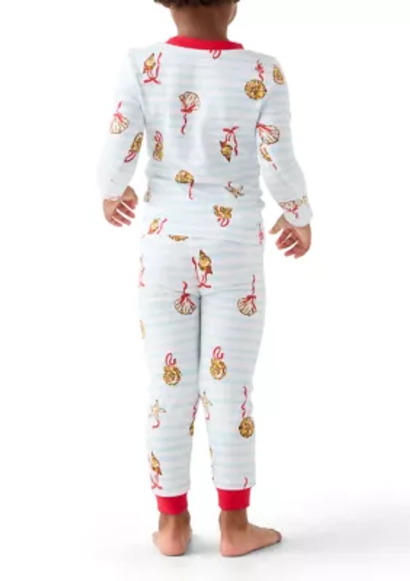 Unisex Toddler Shell Stripe Pajama Set