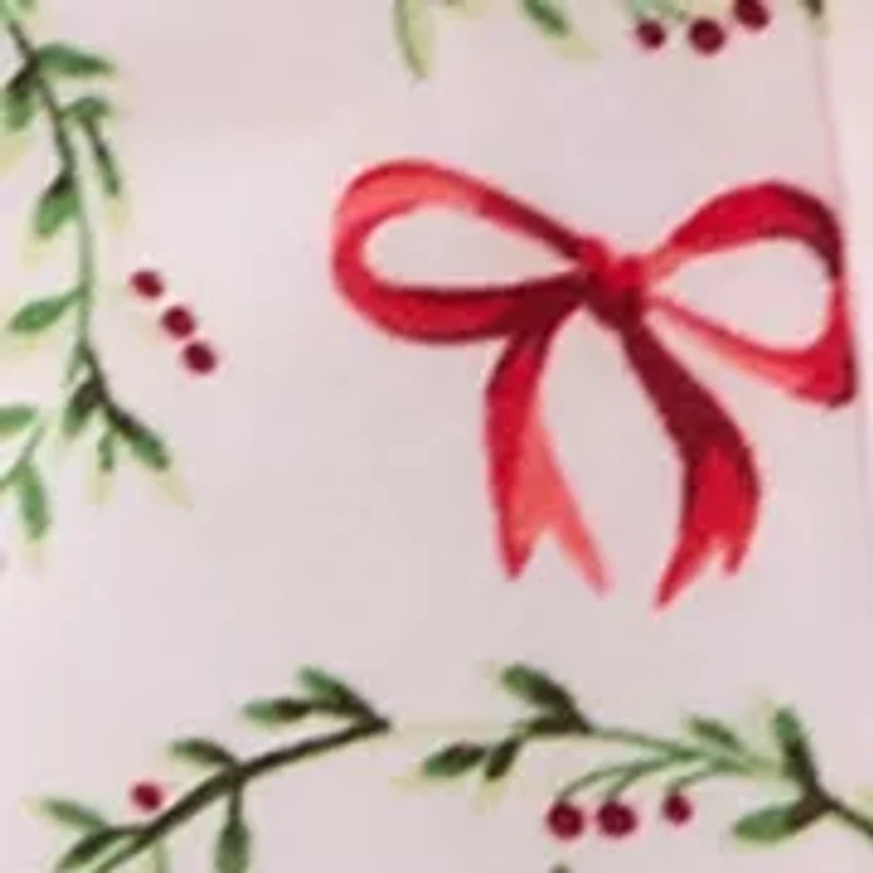 Unisex Baby Holiday Bows and Wreaths One Piece Pajama