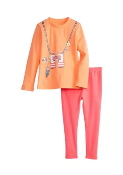 Toddler Girls Long Sleeve Graphic T-Shirt Set