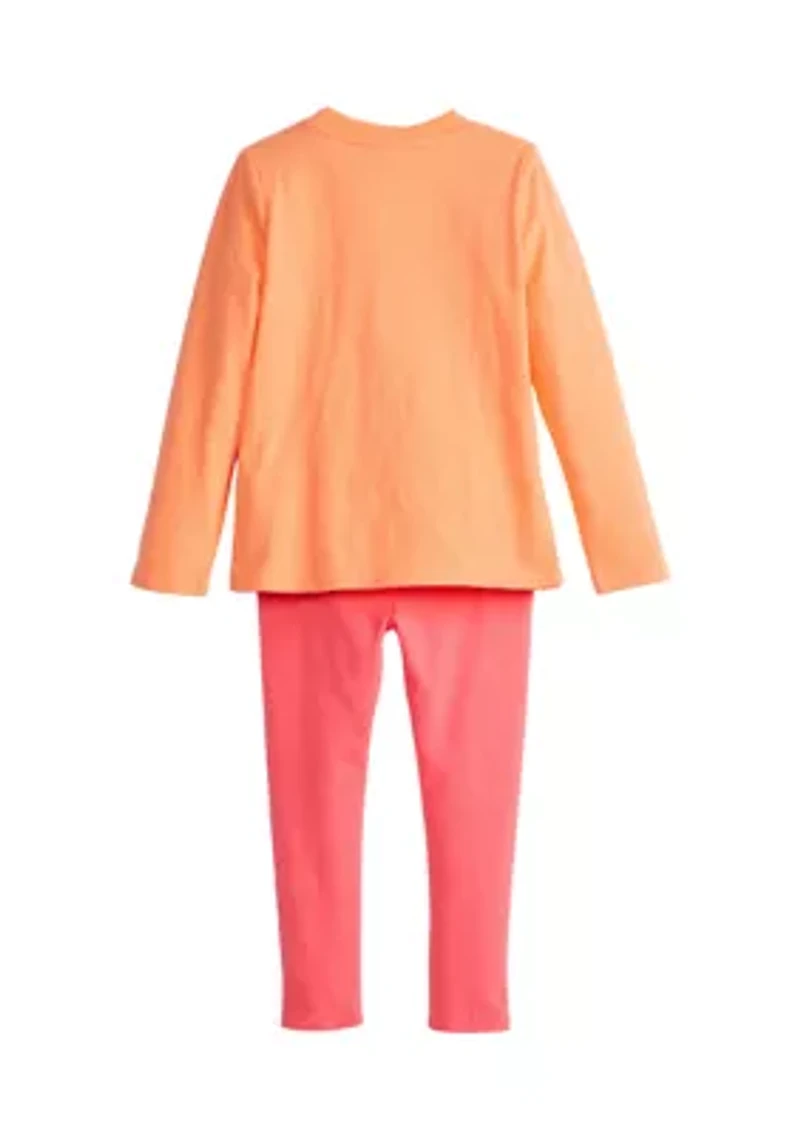 Toddler Girls Long Sleeve Graphic T-Shirt Set