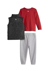 Baby Boys Sweater Vest, Shirt and Pant Set