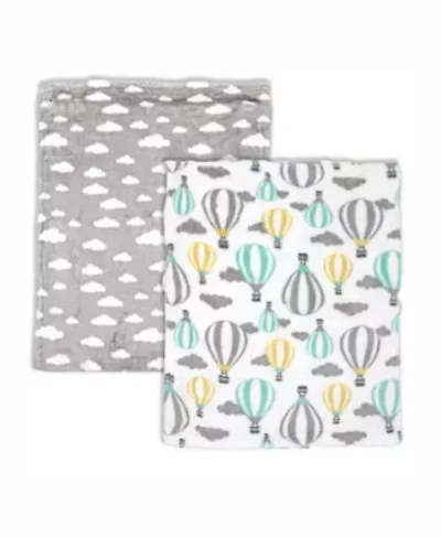 Baby Boys and Girls 2 Pack Flannel Fleece Blankets