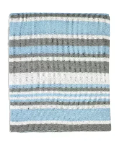 Baby Boys and Girls Striped Knit Blanket