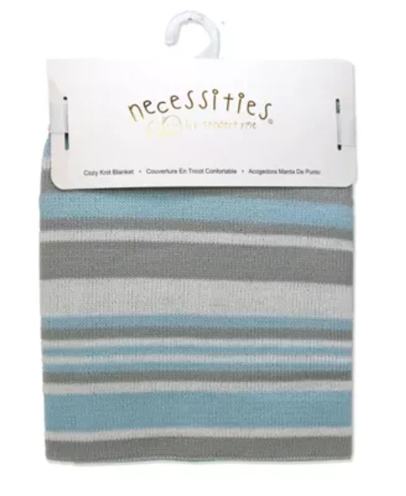 Baby Boys and Girls Striped Knit Blanket