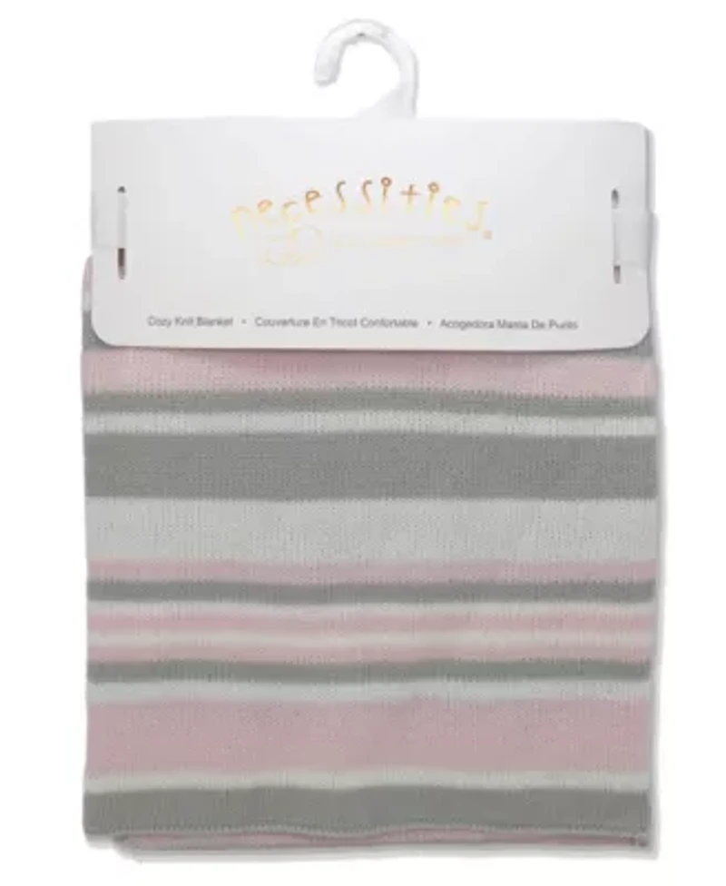 Baby Boys and Girls Striped Knit Blanket