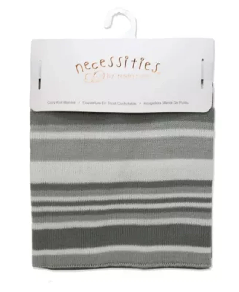 Baby Boys and Girls Striped Knit Blanket