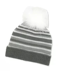 Baby Boys and Girls Striped Knit Hat & Booties
