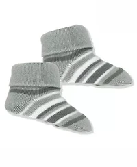 Baby Boys and Girls Striped Knit Hat & Booties