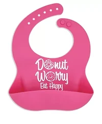 Baby Boys and Girls Silicone Bib with Spoon and Fork