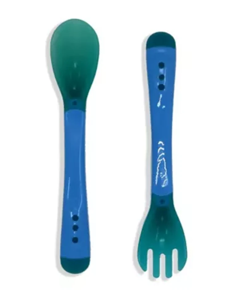 Baby Boys and Girls Silicone Bib with Spoon Fork