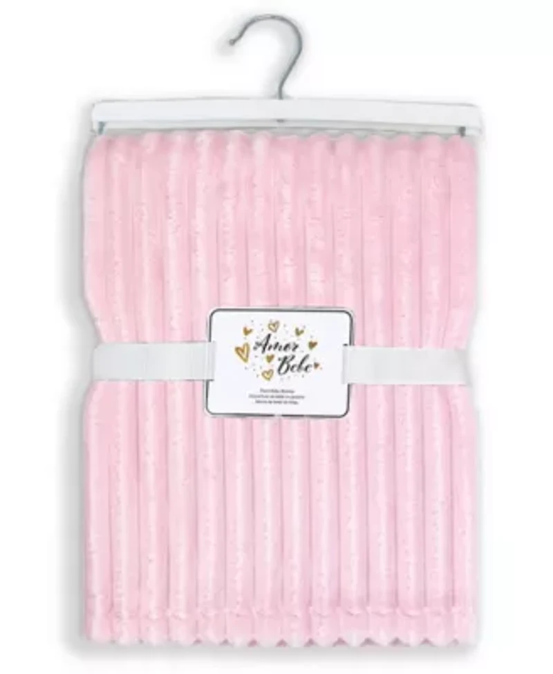 Baby Boys and Girls Striped Plush Blanket
