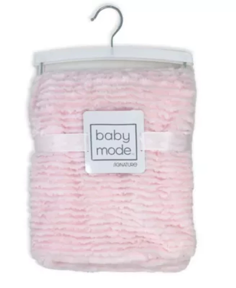 Baby Boys and Girls Ridged Plush Blanket