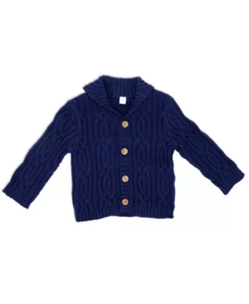 Baby Boys Knit Pant Set Navy
