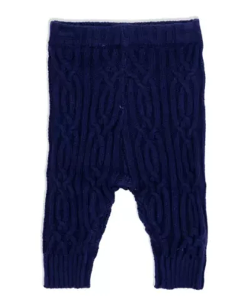 Baby Boys Knit Pant Set Navy