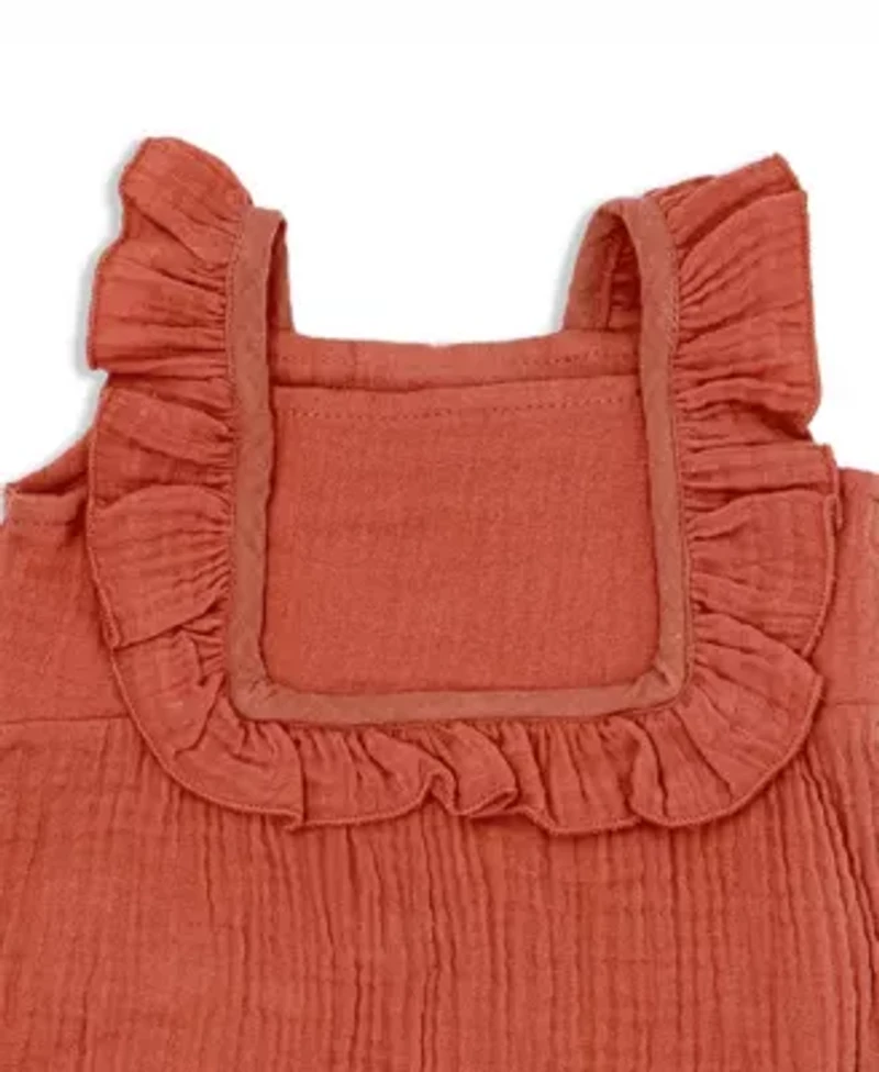 Baby Girls Coral Romper Set