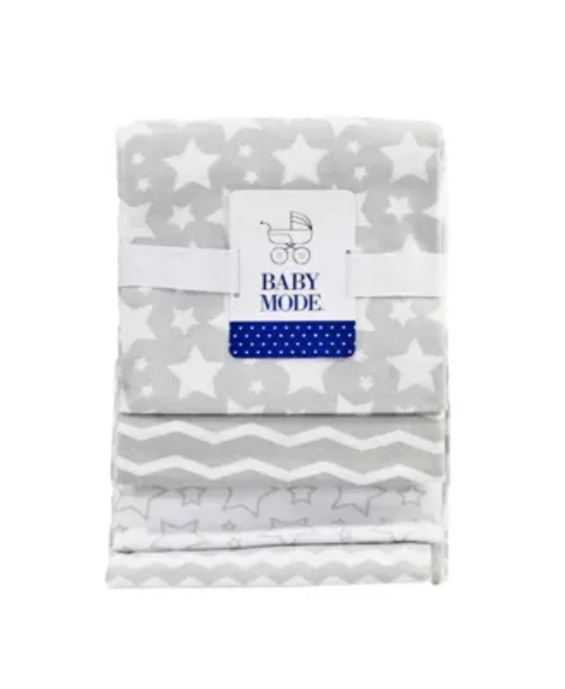 Baby Girls Striped Blanket with 4 Receiving Blankets