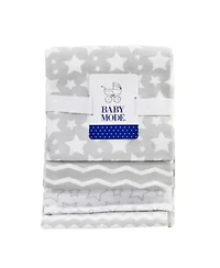 Baby Girls Striped Blanket with 4 Receiving Blankets