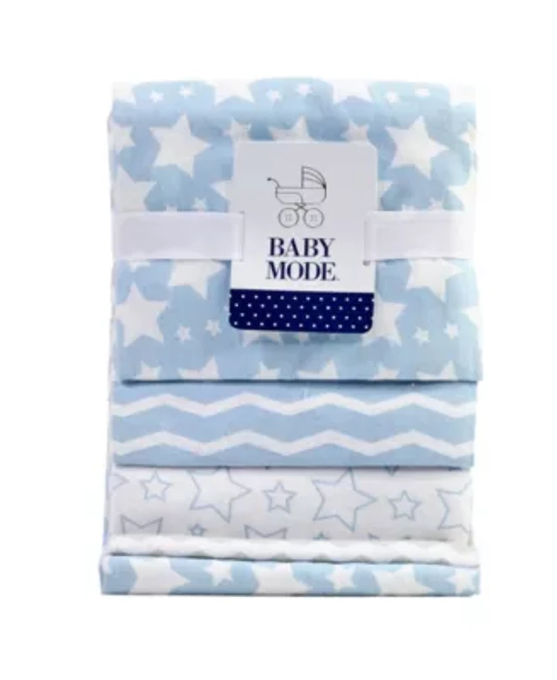 Baby Girls Striped Blanket with 4 Receiving Blankets