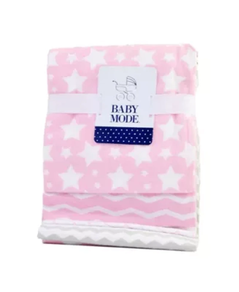 Baby Girls Striped Blanket with 4 Receiving Blankets