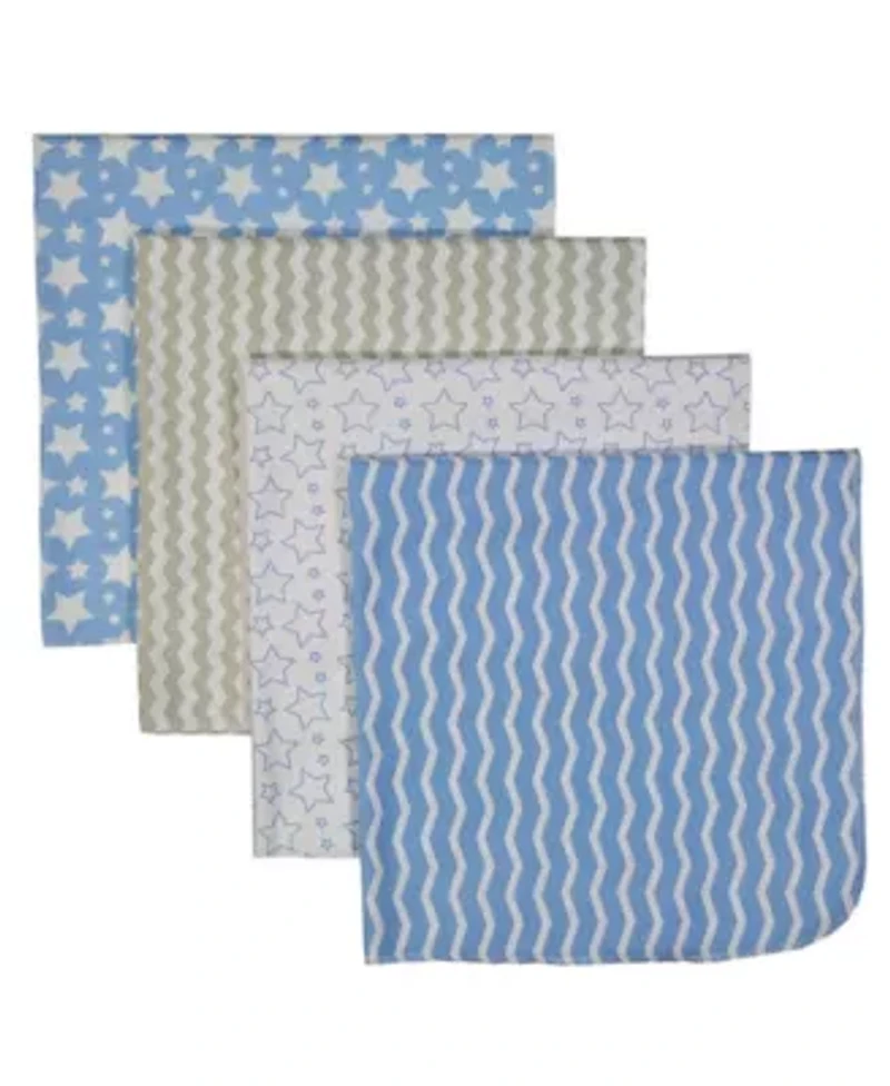 Baby Girls Striped Blanket with 4 Receiving Blankets