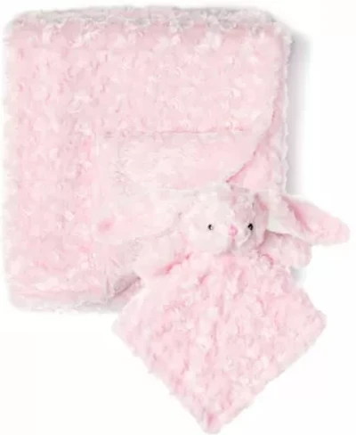 Baby Boys and Girls Curly Plush Blanket with Nunu