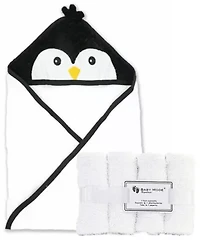 Baby Boys and Girls Hooded Bath Towel with 4 Wash Cloths
