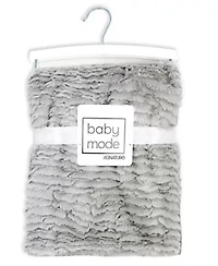 Baby Boys and Girls Ridged Plush Blanket with Nunu Rattle