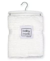 Baby Boys and Girls Ridged Plush Blanket with Nunu Rattle