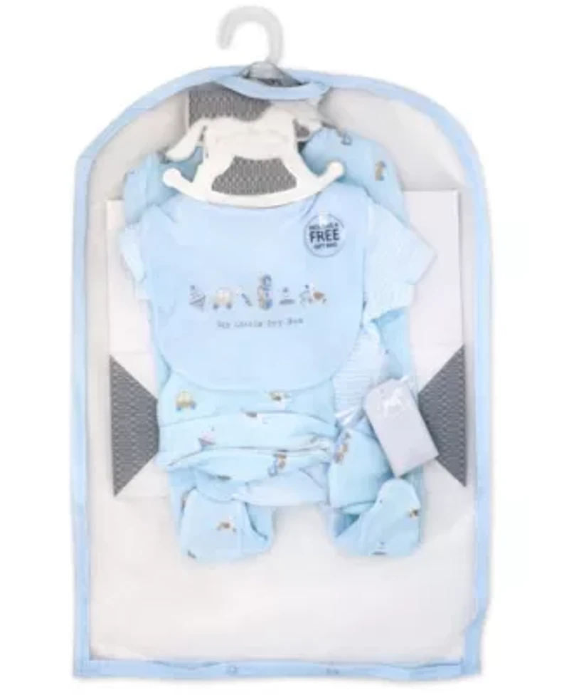 Baby Boys Little Toy Box Layette, 5 Piece Set