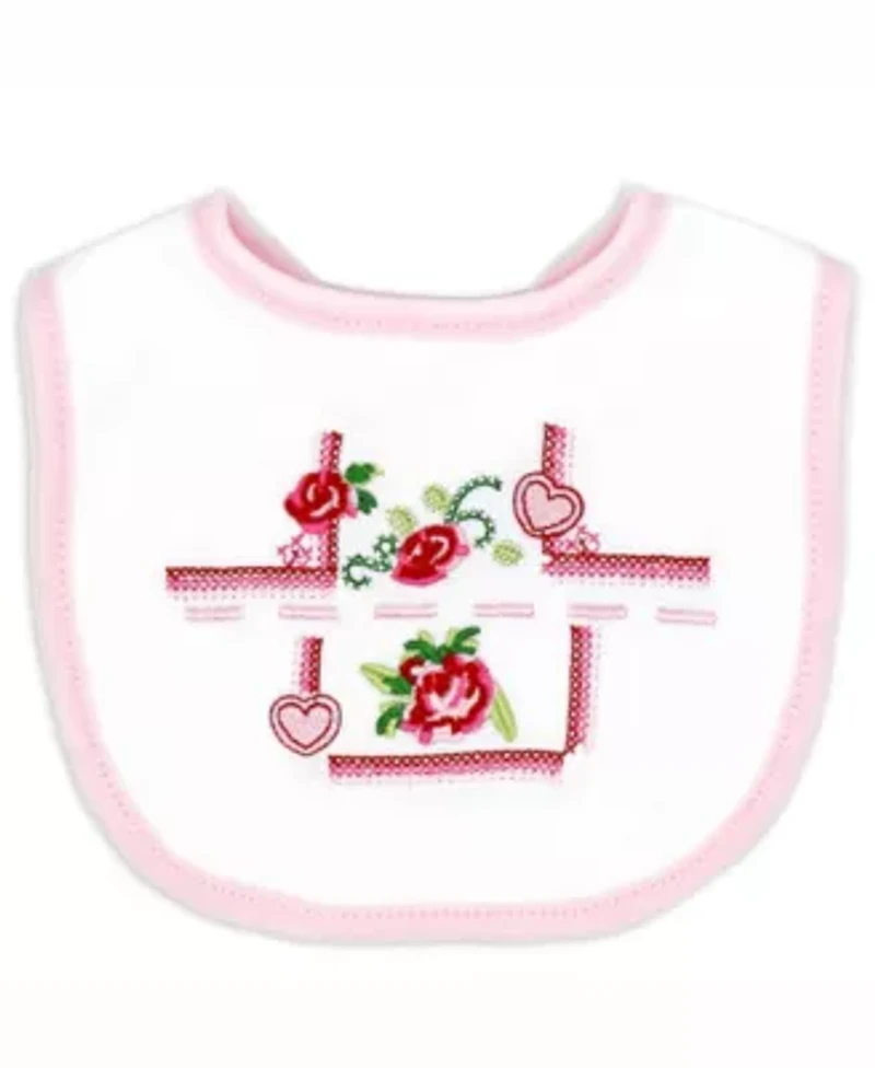 Baby Girls Rose Needlepoint Layette, 5 Piece Set