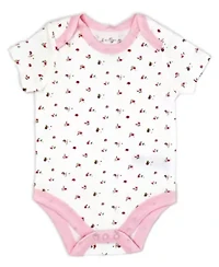 Baby Girls Rose Needlepoint Layette, 5 Piece Set