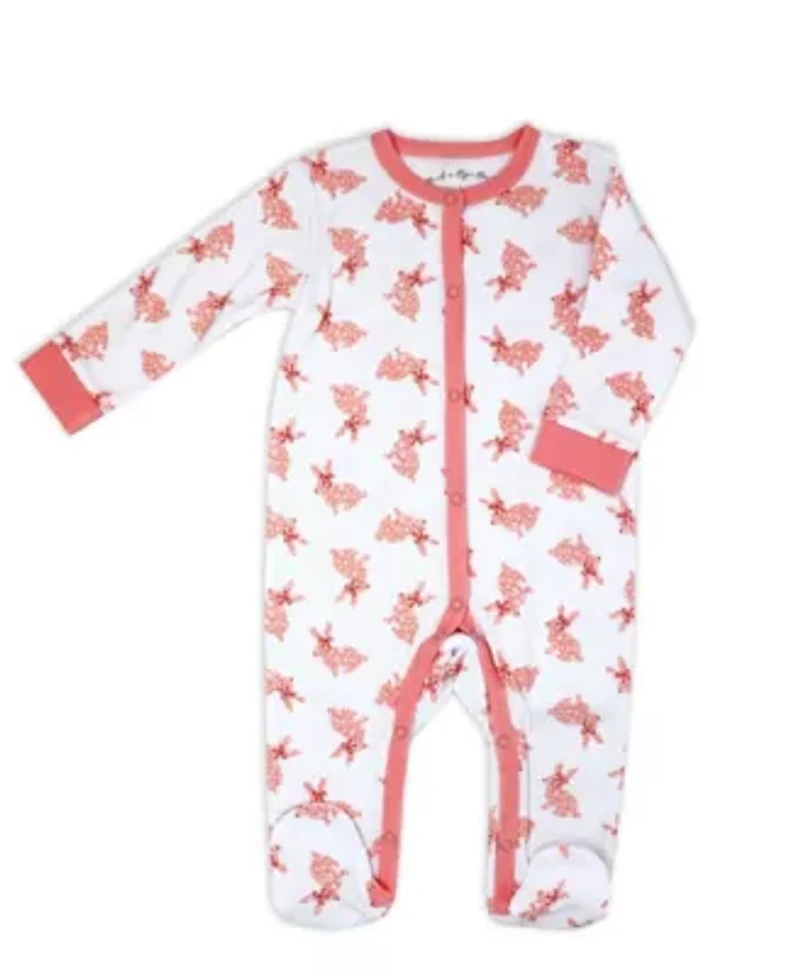Baby Girls Floral Bunny Layette, 5 Piece Set