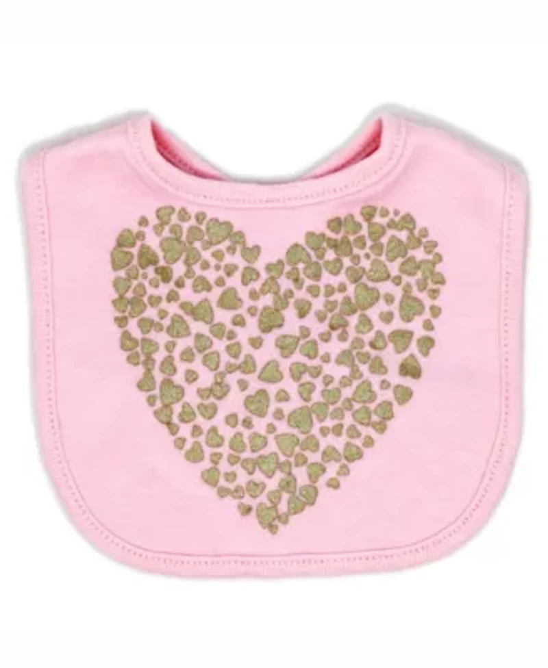 Baby Girls Golden Hearts Layette, 5 Piece Set