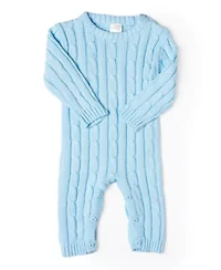 Baby Boys Long Sleeved Cable Knit Romper