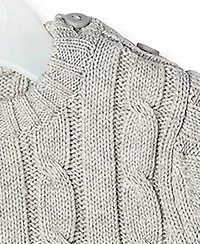 Baby Boys and Girls Long Sleeved Cable Knit Romper
