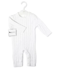 Baby Boys and Girls Long Sleeved Cable Knit Romper