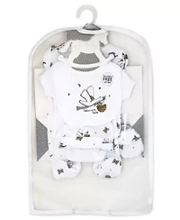 Baby Boys and Girls Busy Stork Layette, 5 Piece Set