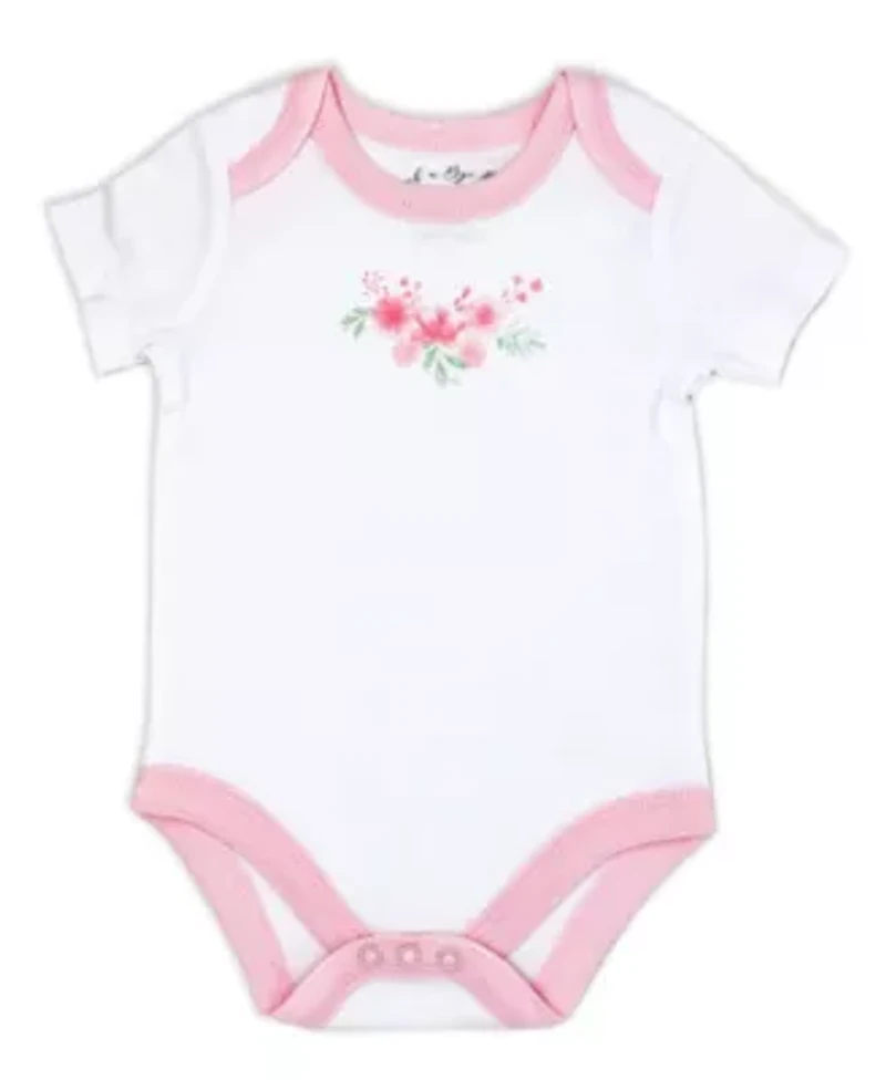 Baby Girls Soft Floral Layette, 5 Piece Set