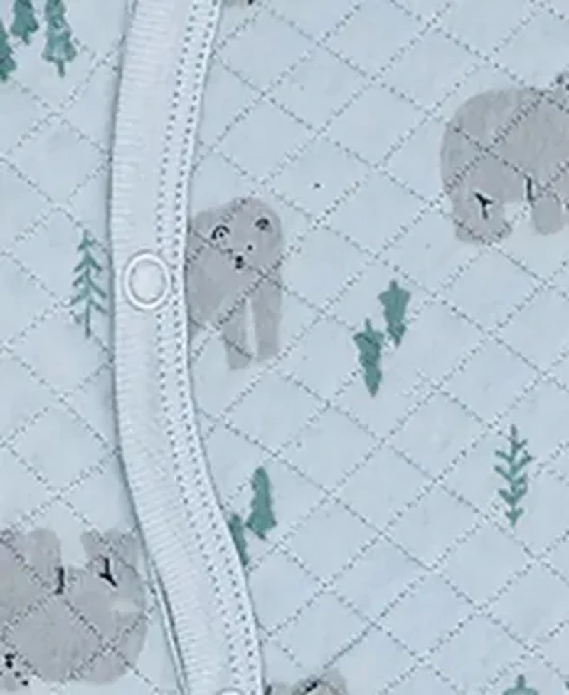 Baby Boys and Girls Polar Bear Quilted Footie